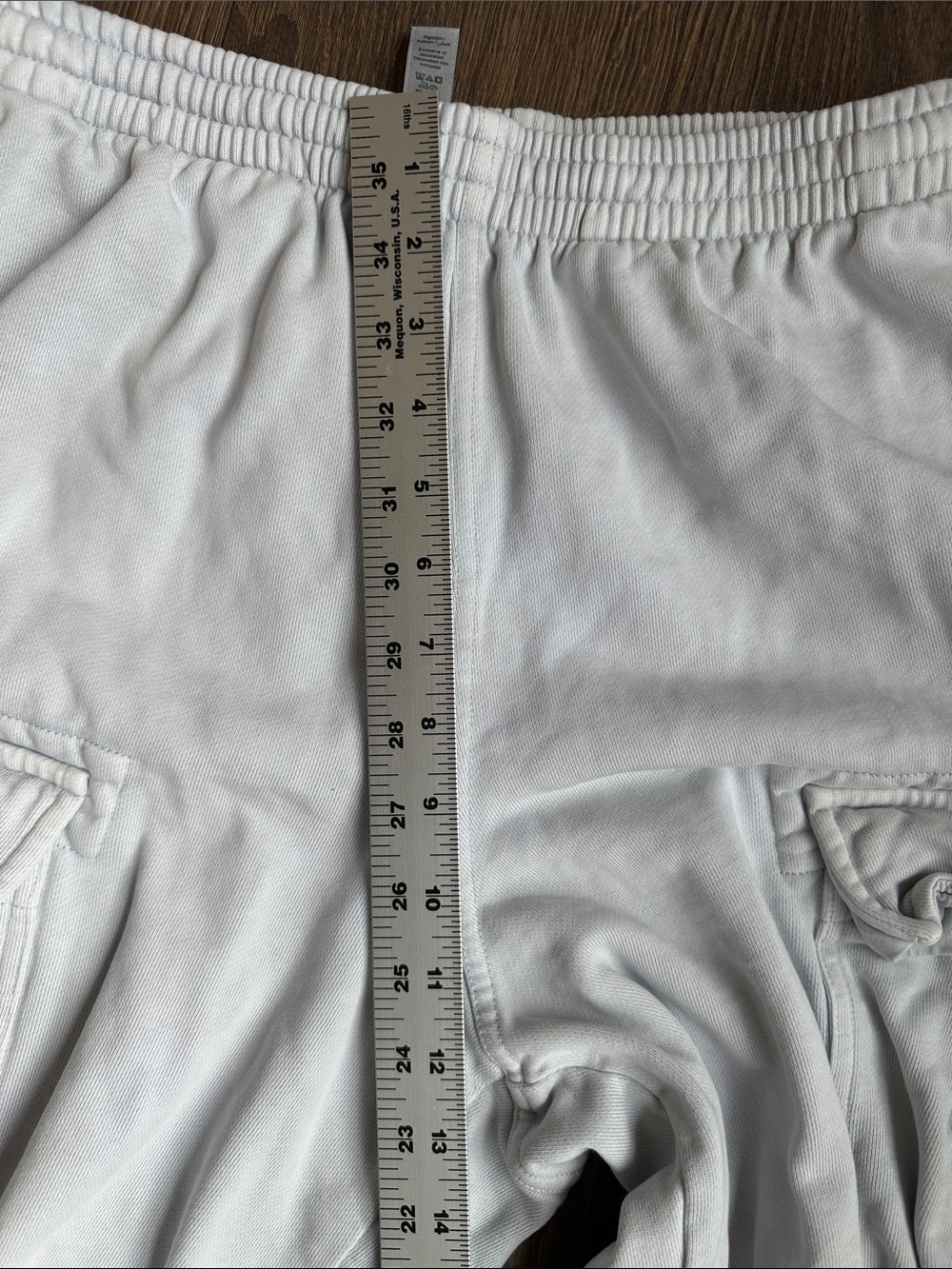 SKIMS Boyfriend Fleece Sweatpants Cargo White 100% Cotton Utility Pocket Pants S - Picture 13 of 14